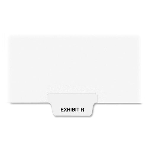 Kleer-Fax, Inc. Index Dividers,Bottom Tabs,"Exhibit R",Letter,25/PK,WE