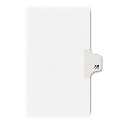 Kleer-Fax, Inc. Index Dividers,Number 85,Side Tab,1/25 Cut,Letter,25/PK,WE