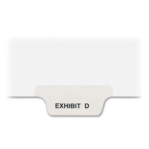 Kleer-Fax, Inc. Legal Divider,Exhibit D,Letter,Bottom Tab,1/6 Cut,White