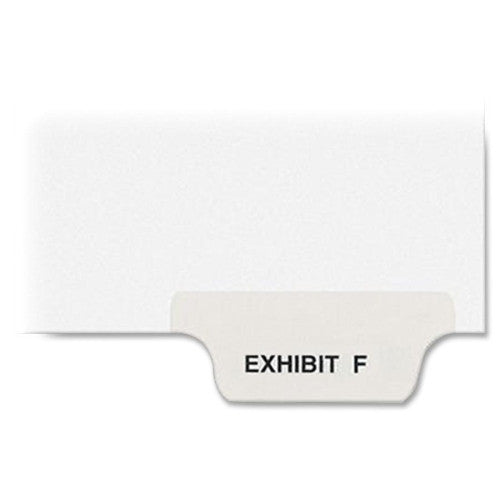 Kleer-Fax, Inc. Legal Divider,Exhibit F,Letter,Bottom Tab,1/6 Cut,White