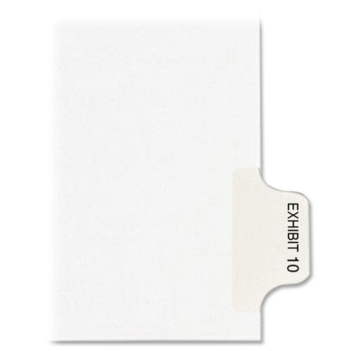 Kleer-Fax, Inc. Numerical Index Dividers, Exhibit 10, Letter, 10/BX White