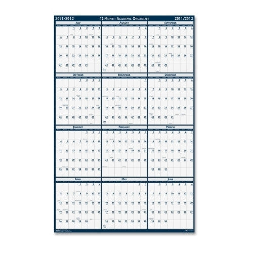 House of Doolittle Wall Planner, Laminated, 12 Month, July-June, 18"x24"