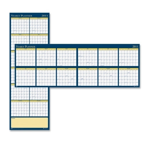 House of Doolittle Yearly Laminated Planner,Vertical/Horizontal Format,60"x26"