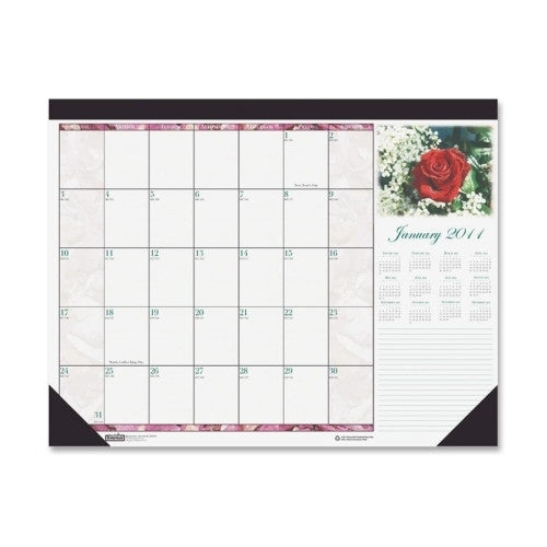 House of Doolittle Desk Pad, Rose Photos, 12 Month, Jan-Dec, 18-1/2"x13"