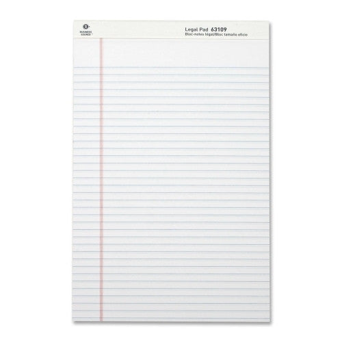 Business Source Pad,Micro-Perforated,Legal Rld,50 Sh,8-1/2"x14",White