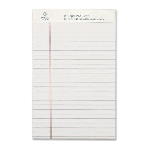 Business Source Pad,Micro-Perforated,Jr. Legal Rld,50 Sh,5"x8",White