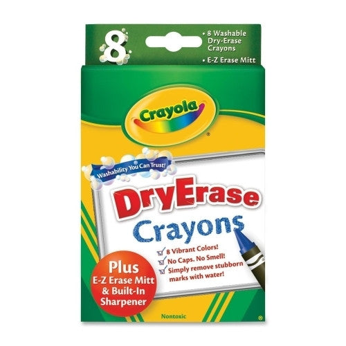 Crayola Dry Erase Crayons, Washable, Non