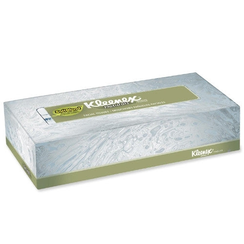 Kimberly-Clark Kleenex Facial Tissue, Flat Box, 125 Tissues