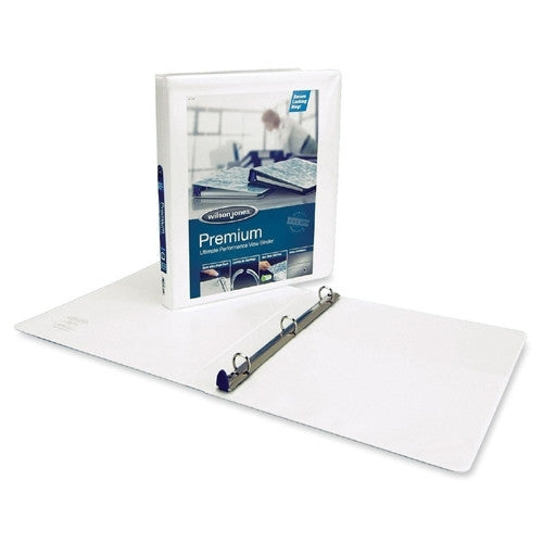 Acco/Wilson Jones Round Ring View Binder,1" Capacity,11"x8-1/2",White