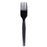 Dixie Foods Plastic Tableware,Heavy/Meadium Weight,Fork,1000/BX,Black