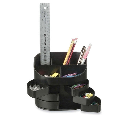 Officemate International Corp Double Supply Org, 11 Compartments, 6-1/2"x4-3/4"x5-3/4", BK