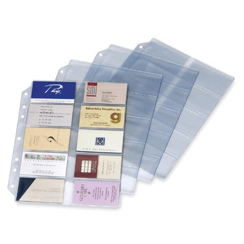 Cardinal Brands, Inc Refill Pages,For Card File Binder,200-Card Cap,10/PK,Clear