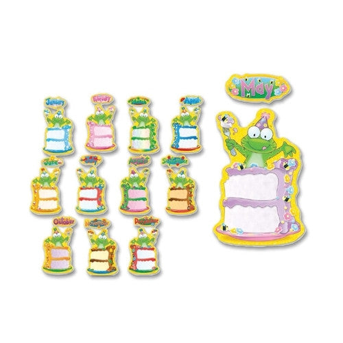 Carson-Dellosa Publishing Bulletin Board, "Birthday Frog", 12 Headers/12 Cake Pieces