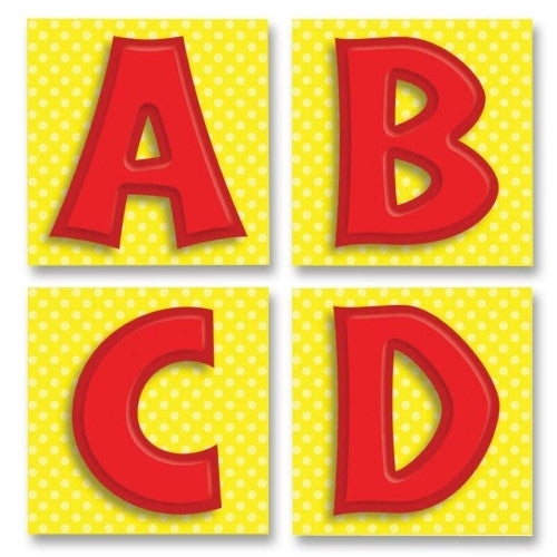 Carson-Dellosa Publishing Quick Stick Letters, Self-adhesive, 3"x3", 45/PK, Red