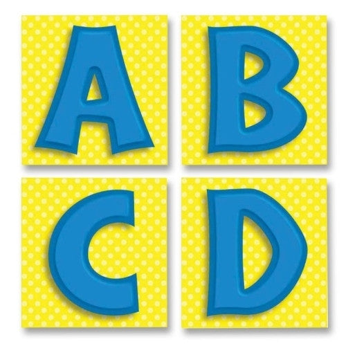 Carson-Dellosa Publishing Quick Stick Letters, Self-adhesive, 3"x3", 45/PK, Blue