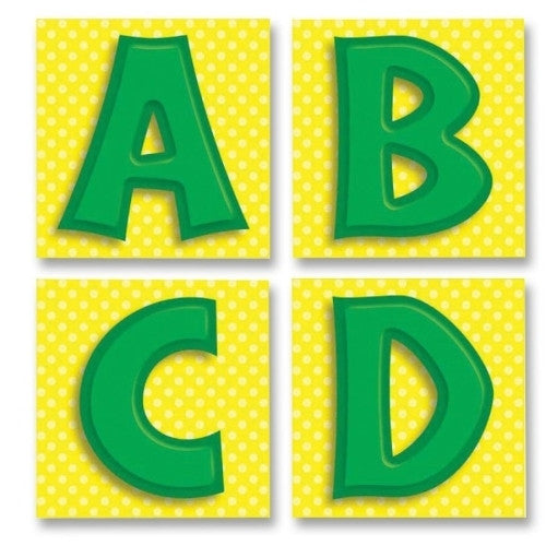 Carson-Dellosa Publishing Quick Stick Letters, Self-adhesive, 3"x3", 45/PK, Green