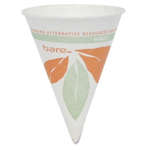 Solo Cup Company Paper Cone Cups, Dry Wax, 4 oz.,