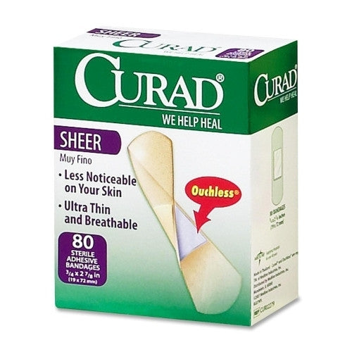 Medline Industries, INC. Sheer Adhesive Bandages, 3/4"x3", 80/PK