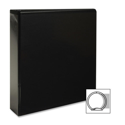 Business Source View Binder, w/ 2 Inside Pockets, 2" Capacity, Black