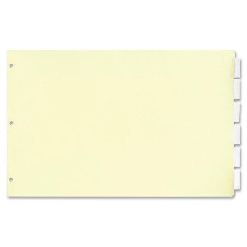 Stride, Inc. Legal-Size Index Dividers, 5-Clear Tabs, 8-1/2"x14", Manila