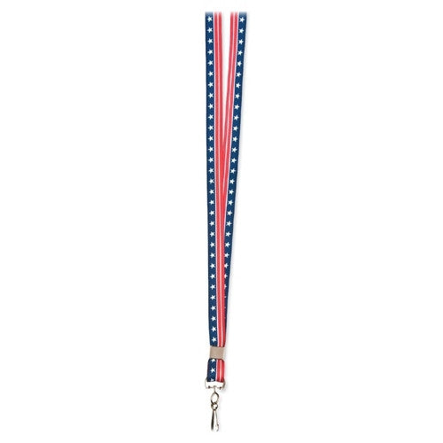 Baumgartens Patriotic Lanyard, 36" L, Red/White/Blue