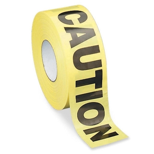 Sparco Products Barricade Tape, "Caution", 3"x1000', Yellow/Black