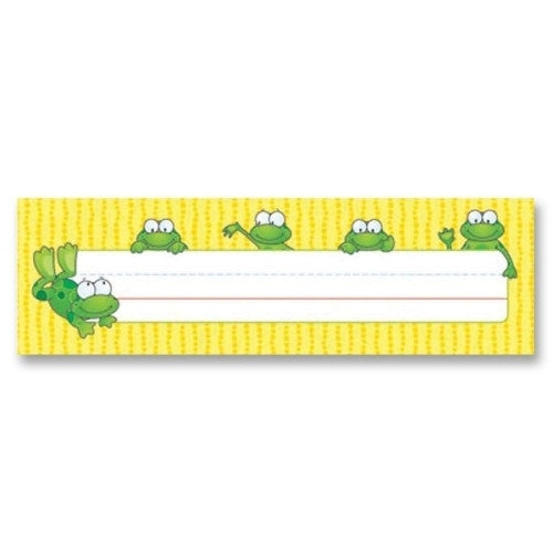 Carson-Dellosa Publishing Nameplates, Frogs, 9-1/2"x2-4/5", 36/PK