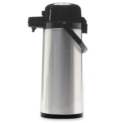 CoffeePro Airpot, w/ Handle, 2.2 Liter, 6"x8"x16', Stainless Steel