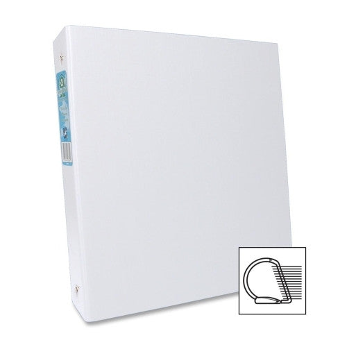 Aurora Products D-Ring Binders, 1-1/2"x Cap, 11"x8-1/2", White