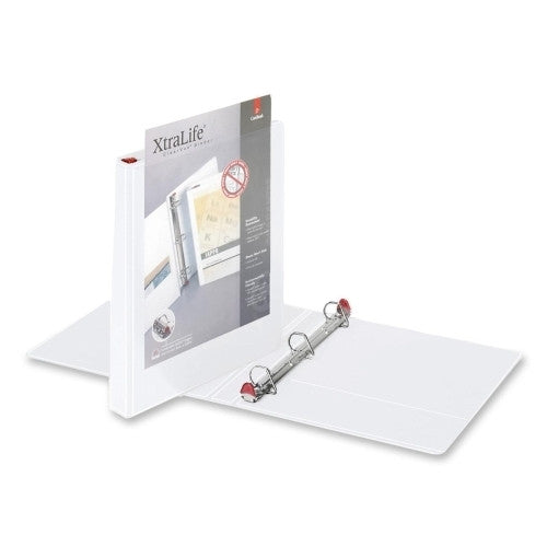 Cardinal Brands, Inc Clearvue Binder, D-Ring, 1" Capacity, 11"x8-1/2", White