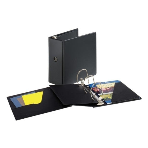 Cardinal Brands, Inc D-Ring Binder, Vinyl, 5" Capacity, 11"x8-1/2", Black