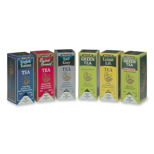 Bigelow Tea Company Flavor Teas, 168/CT, 6 Assorted Flavors