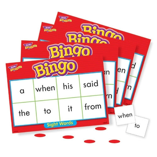 Trend Enterprises Sight Words Bingo Games,46 Practice Words,36 Cards,200 Chips