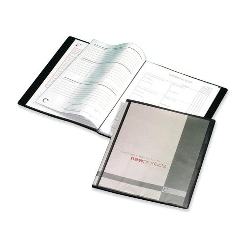 Cardinal Brands, Inc Presentation Book, 12 Pockets, 11"x8-1/2", Black