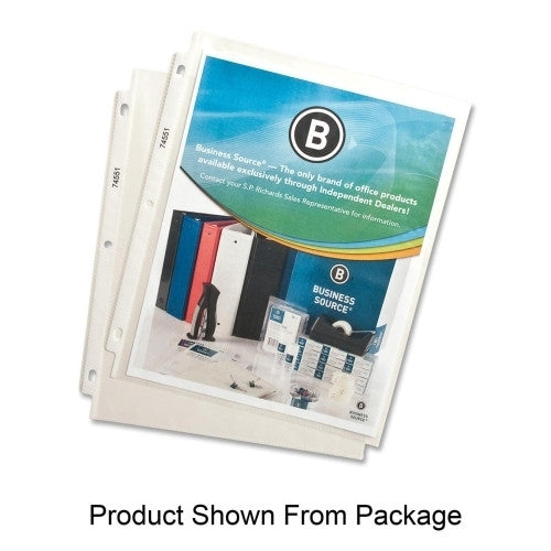 Business Source Sheet Protectors,Top Load,2 mil,11"x8-1/2",100/BX,Clear