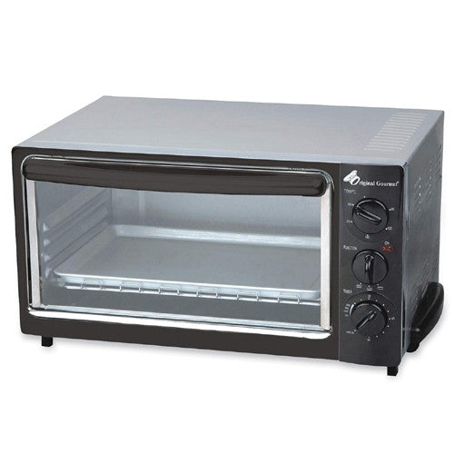 CoffeePro Toaster Oven, 16"x12"x10", Stainless Steel, Black