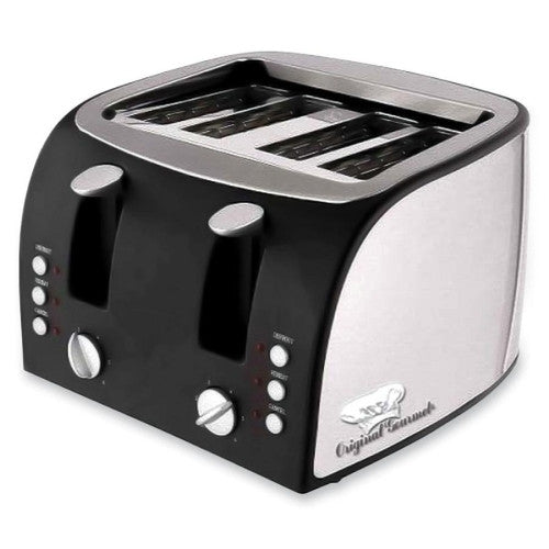 CoffeePro 4-Slice Toaster, 12-1/2"x11-1/2"x8-1/4", Stainless Steel