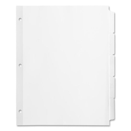 Business Source Index Dividers, Side Tab, 9/32" Holes, 3HP, 5Tab, 36/BX, WE