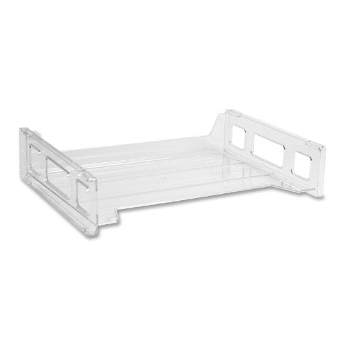 Business Source Stacking Tray, Side Load, 8-9/10"x13-1/5"x2-9/10", Clear