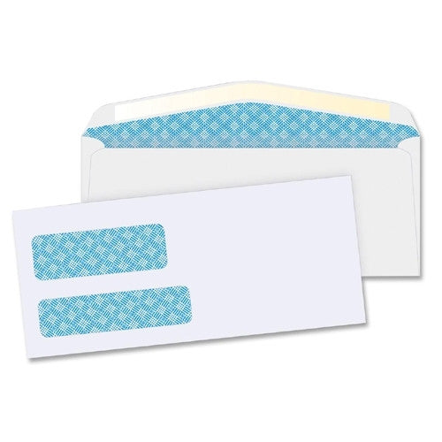 Business Source Double Window Envelopes,No. 9,3-7/8"x8-7/8",500/BX,White