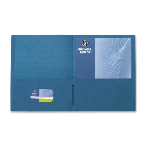 Business Source 2-Pocket Folders, 125 Sh. Cap., 11"x8-1/2", 25/BX, DBE