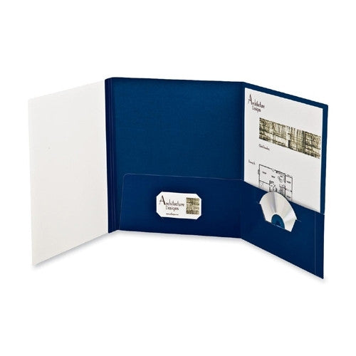 Esselte Pendaflex Corporation Tri-fold Folio Cover,100 Sh/Cap.,11-3/4"x9-1/4",4/PK,Navy