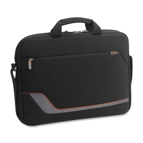 US Luggage Laptop Slim Briefcase, 16"x2"x12-1/4", Black