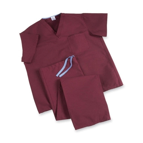 Medline Industries, INC. Scrub Pants, Reversible, Medium, Wine