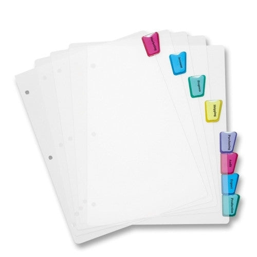 Business Source Index Dividers, 8-1/2"x11", 8-Tab, Multi