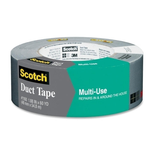 3M Commercial Office Supply Div. Duct Tape, Pro Strength, 48mmx55m, 24RL/CT, Silver