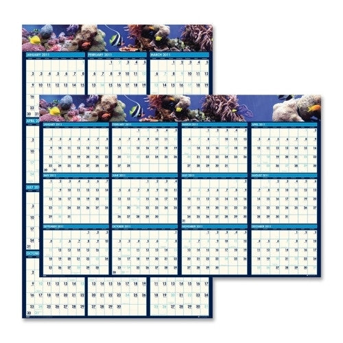 House of Doolittle Laminated Planner, Julian Dates/Days, 24"x37"