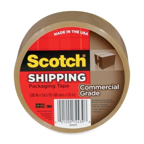 3M Commercial Office Supply Div. Packaging Tape, 1.88"x54.6Yds., Tan