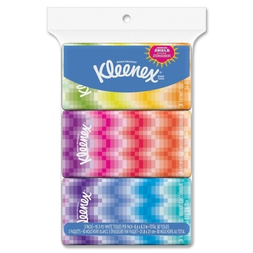 Kimberly-Clark Kleenex Pocket Tissue, Facial, 15 Sheets, 36/CT, White