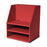 Pacon Corporation Desk Organizer, 16-1/2"x13-1/2"x10-3/4", Red